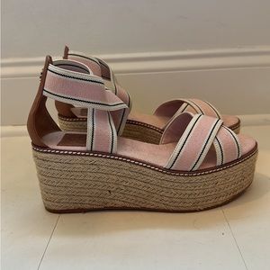 Tory Burch wedge espadrille in pink